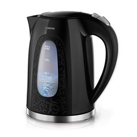  Чайник Centek CT-0041 <Black 2.0л> 2200Вт, открывание кнопкой, внутренняя подсветка 