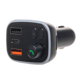  Автомобильный FM-трансмиттер - P2 QC 3.0 2USB/Type-C (black) (212244) 