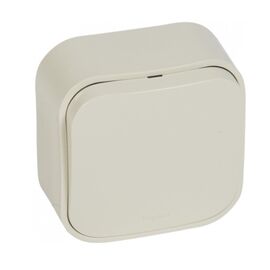  Выключатель Legrand Quteo откр. 1кл. IP20 слоновая кость (782230) 