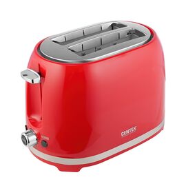  Тостер Centek СТ- 1432 (красный) 850Вт. 7ур прожарки. 2 тоста. поддон. стоп. подогрев. разморозка 