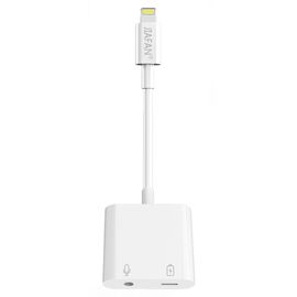  Переходник  MH-80Y, Lightning - Jack 3.5/Lightning, 10 см, белый 