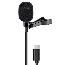  Микрофон CANDC DC-C4, петличный, Type-C+AUX, 6 м, черный 