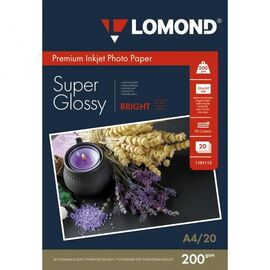  Фотобумага Lomond 1101112 A4/200г/м2/20л./белый высокоглянцевое для струйной печати 