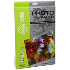  Фотобумага Cactus CS-GSA413050 A4/130г/м2/50л глянцевое самоклей. для струйной печати 