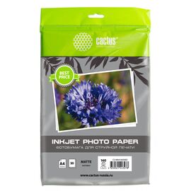  Фотобумага Cactus CS-MA416050ED A4/160г/м2/50л/белый матовое для струйной печати 