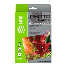  Фотобумага Cactus CS-GA518050 A5/180г/м2/50л/белый глянцевое для струйной печати 