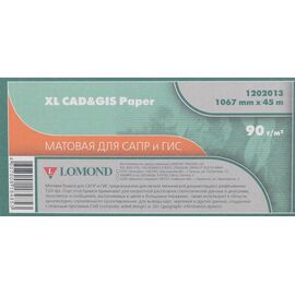 Бумага Lomond 1202013 42"(A0+) 1067мм-45м/90г/м2/белый матовое 
