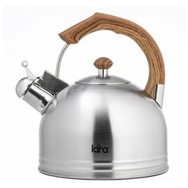  Чайник LARA 3,2л, свисток. стилизованная под дерево ручка. индукционное дно 