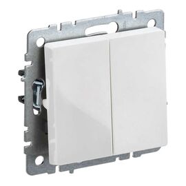  Выключатель IEK Brite ВСР10-2-0-БрБ (BR-V20-0-10-K01-F) скрыт. 2кл. IP20 белый (упак. 1шт) 