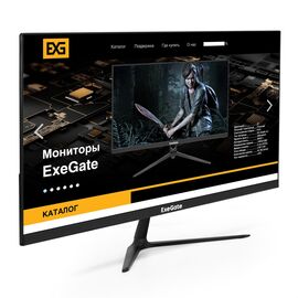  Монитор 23.8" ExeGate SmartView EP2407TA (IPS LED Grade A+, FHD, 1920x1080@75Гц, 16:9, 250cd/m2, 1000:1, 178°/178°, 5ms, D-Sub, HDMI1.4, DisplayPort, Audio-out, встроенный БП, FreeSync, Flicker-free, Low Blue Li 
