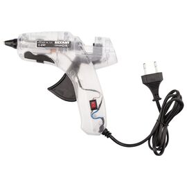  Пистолет клеевой Rexant 12-0107 60Вт, d11мм, Прозрачный корпус, с кнопкой, блистер 