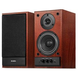  Акустическая система 2.0 SVEN SPS-702 Walnut, дерево (MDF), 2 x 20 Вт (RMS), 40Hz - 22 000 Hz 