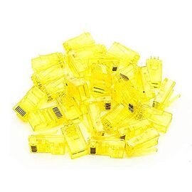  Коннектор DeTech RJ45 8P8C F/G yellow (1000 шт/упак) 