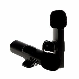  Микрофон - K9 двойной с прищепкой для телефона, Type-C+Lightning (black) (239604) 
