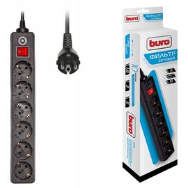  Сетевой фильтр Buro 600SH-5-B 5м (6 розеток) черный 