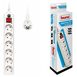  Сетевой фильтр Buro 600SH-3-W 3м (6 розеток) белый 