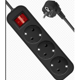  Сетевой фильтр DEFENDER с заземлением G318 Выключатель, 1.8 м, 3 розетки (99333) 