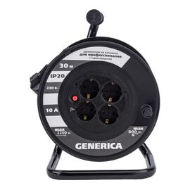  Катушка GENERICA WKP10-10-04-30-G УК30 с т/з 4 места 2P+PE/30м 3x1,0мм2 