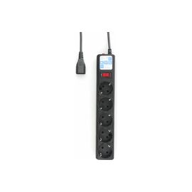  Фильтр-удлинитель Power Cube SPG5-В2 1,9м д/подключения к UPS (C14), 5 розеток, 10А/2,2кВт, черный 