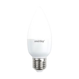  Лампа светодиодная SMARTBUY C37 5Вт 220V 4000K E27 (свеча, нейтральный свет) (1/10/50) 