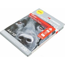 Фотобумага Lomond Simply 0102155 A4/230г/м2/50л/белый CIE148% глянцевое для струйной печати 
