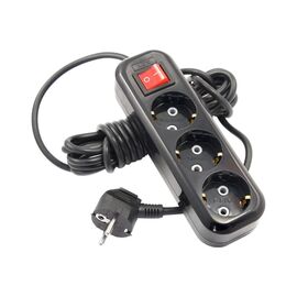  Сетевой удлинитель LUX У3-ЕВК-03 3-местный с з/к (250В/16а/3м) Черный 