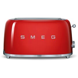  Тостер SMEG TSF02RDEU стиль 50-х, 4 ломтика, корпус из нержавеющей стали, 6 уровней поджаривания, красный 