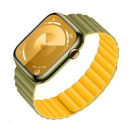  Ремешок HOCO WA29 Flexible для умных часов APPLE Watch 42/44/45/49mm силикон зелёный, жёлтый, магнитная пряжка 