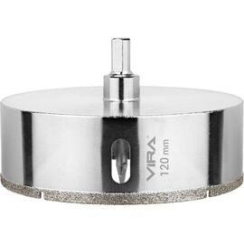  Коронка алмазная по керамике VIRA 559520 120 мм трехгранный хвостовик 