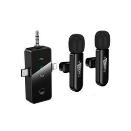  Микрофон HOCO L20C Fair dual-mic wireless microphone(iP/Type-C/3.5) (черный) 
