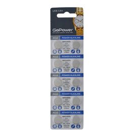  Батарейка GoPower G12/LR1142/LR43/386A/186 BL10 Alkaline 1.55V (10/100/3600) 