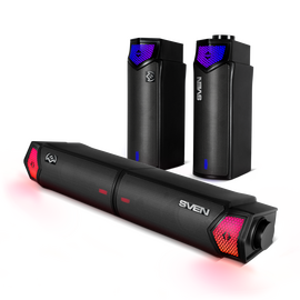  Саундбар мини игровой SVEN SB-G1450, черный (10 Вт, питание USB, Bluetooth, подсветка) 