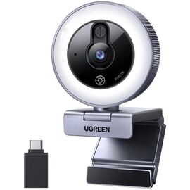  Веб-камера UGREEN CM910 (65857) 2K USB HD With Built-in Wire Webcam со встроенным кабелем длиной 1,5м серый космос 