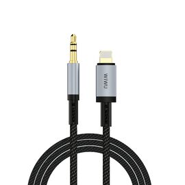  Кабель AUX Jack 3,5mm - Lightning WiWU Wi-C048L , 1.5M (Black) 
