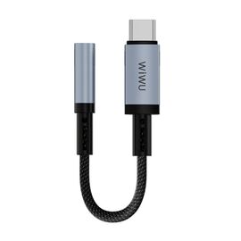  Адаптер AUX 3,5 - Type-C WiWU Wi-C047T , 15см (Black) 