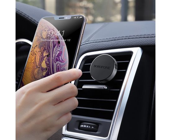  Автомобильный держатель BOROFONE BH8 Air outlet magnetic (серебро) 