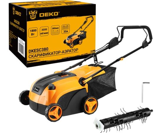  Скарификатор-аэратор электрический DEKO DKESC380,1800Вт, 380мм 065-1204 