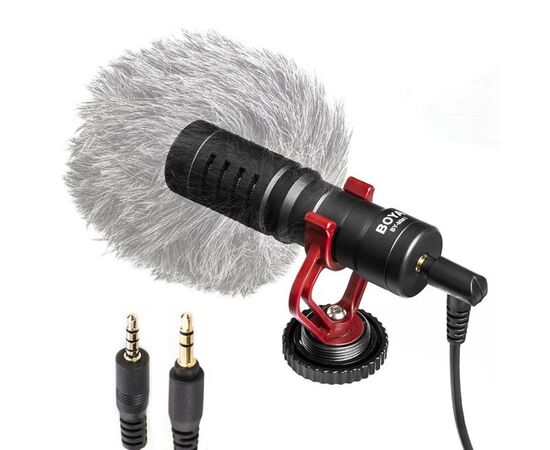  Микрофон BOYA BY-MM1, универсальный кардиоидный, Jack 3.5mm, черный, TRS/TRRS connector 