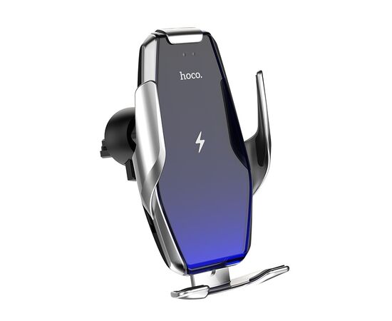  Автомобильный держатель HOCO S14 Surpass automatic induction wireless (серебро) 