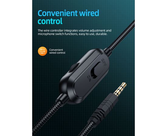  Наушники полноразмерные HOCO W103 Magic tour gaming (чёрный) 