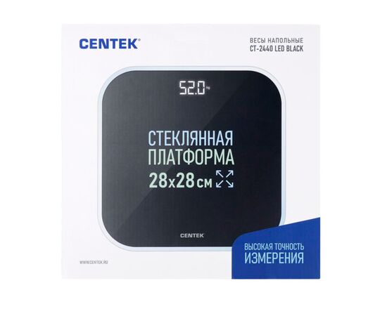  Весы напольные Centek CT-2440 Black LED 