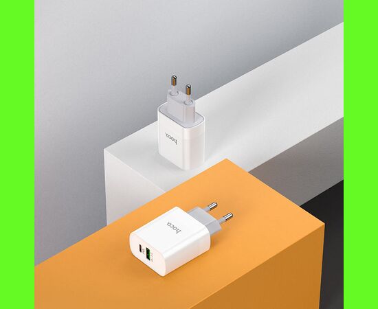  СЗУ HOCO C80A Rapido PD20W, QC3.0 (EU) (белый) 