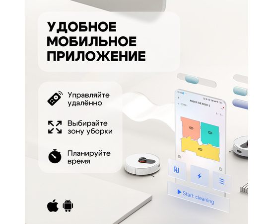  Робот-пылесос Roidmi SDJ03RM Robot Vacuum and Mop Cleaner Eve Rook S 