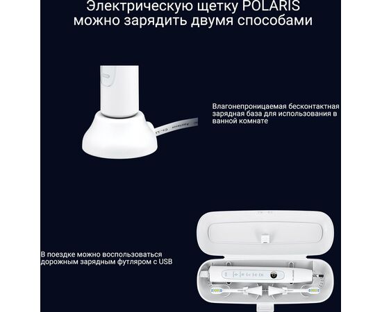  Зубная щетка электрическая Polaris PETB 0503 TC белый 