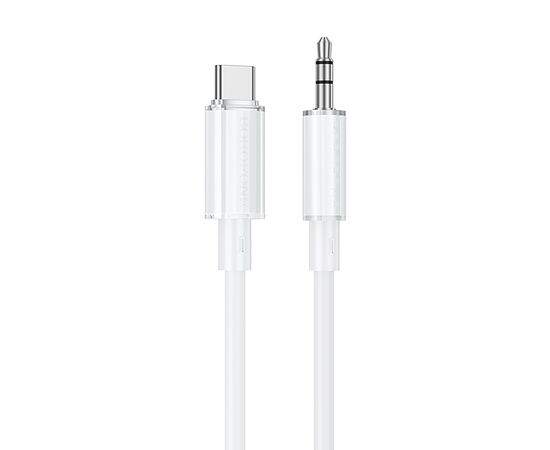  Кабель Type-C - 3.5mm Borofone BL21 Lemon 100см   (white) (236081) 