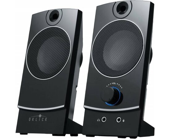  Колонки Oklick OK-118 2.0 черный 4Вт 