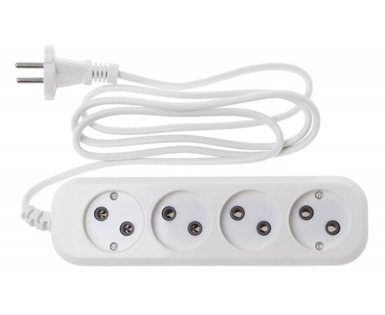  Сетевой удлинитель Buro BU-PSL4.1/W 1.5м (4 розетки) белый 