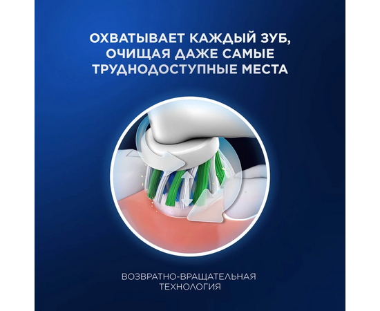  Электрическая зубная щетка Oral-B Vitality Pro 80821814 насадки 2шт, голубой 