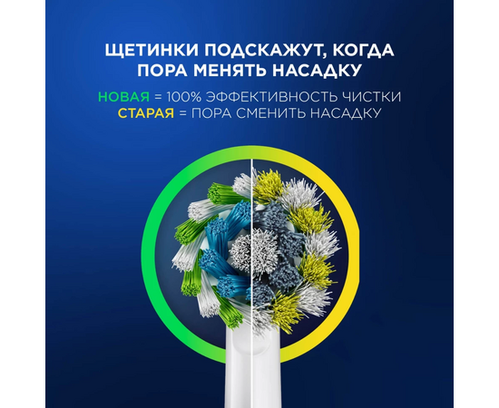  Электрическая зубная щетка Oral-B Vitality Pro 80821814 насадки 2шт, голубой 