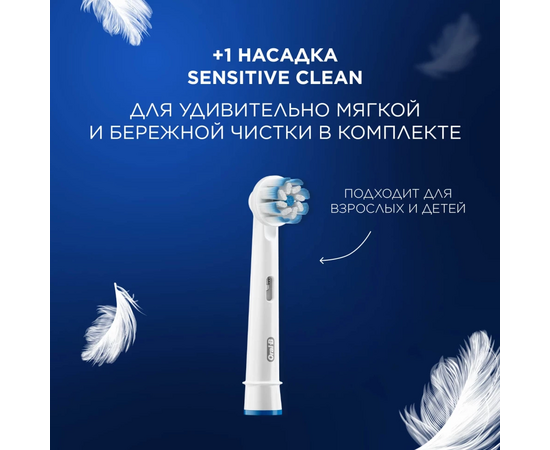  Электрическая зубная щетка Oral-B Vitality Pro 80821814 насадки 2шт, голубой 
